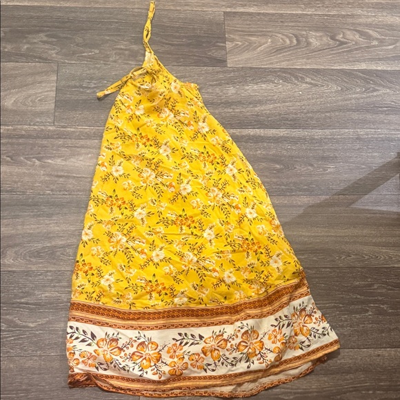 Umgee Mustard Floral Dress - Picture 6 of 6